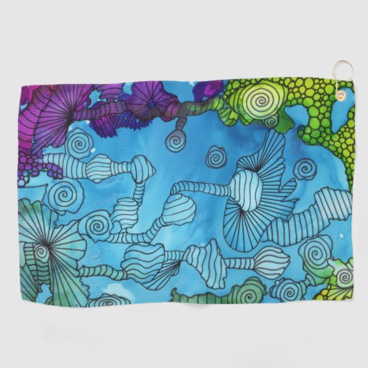 Serviette de golf d'odyssée de mer (Horizontal)