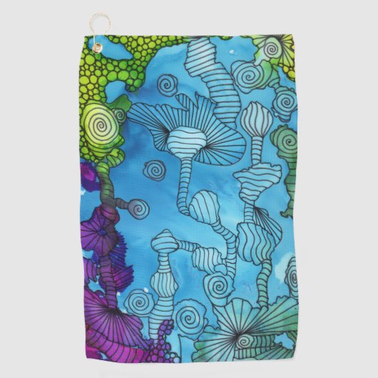 Serviette de golf d'odyssée de mer (Devant)