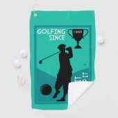 Serviette De Golf Don d'anniversaire aux golfeurs modifiables (En situation)