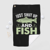 Serviette De Golf Don Fisher Juste Fermer Et Poisson (En situation)
