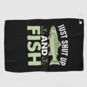 Serviette De Golf Don Fisher Juste Fermer Et Poisson (Horizontal)