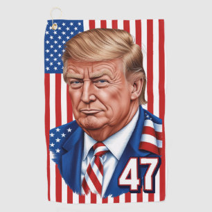 Serviette De Golf Donald Trump 2024 Président 47 Lauréat - USA