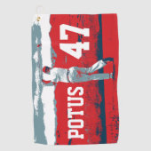 Serviette De Golf Donald Trump Golfing POTUS (Devant)