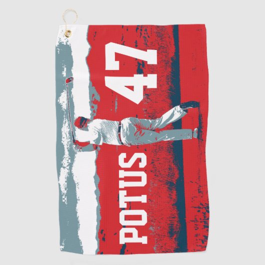 Serviette De Golf Donald Trump Golfing POTUS (Devant)