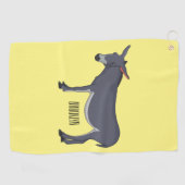 Serviette De Golf Donkey cartoon (Horizontal)
