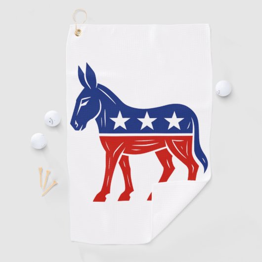 Serviette De Golf Donkey démocrate (En situation)