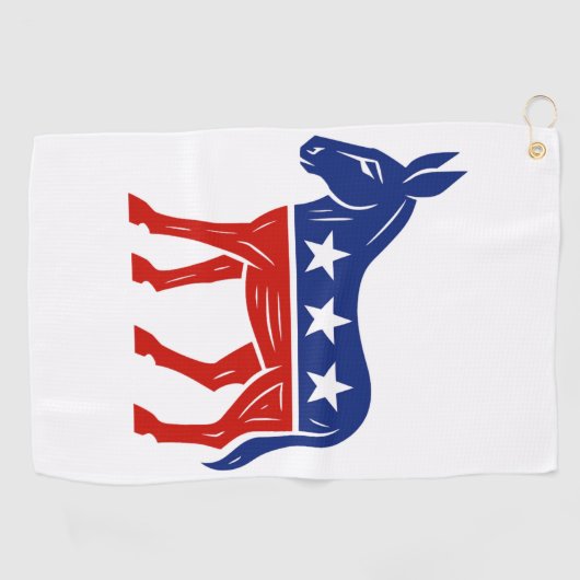 Serviette De Golf Donkey démocrate (Horizontal)