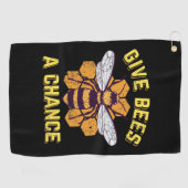 Serviette De Golf Donner Une Chance Aux Abeilles (Horizontal)