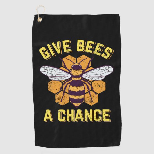 Serviette De Golf Donner Une Chance Aux Abeilles (Devant)