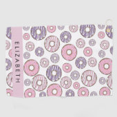 Serviette De Golf Donuts Roses, Donuts Violets, Saupoudrages, Votre  (Horizontal)