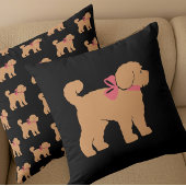 Serviette De Golf Doodle de Tan amusant chien sur noir