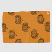 Serviette De Golf Doodles d'Halloween boho mandala citrouilles Autom (Horizontal)