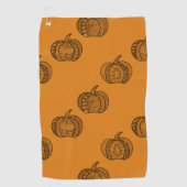 Serviette De Golf Doodles d'Halloween boho mandala citrouilles Autom (Devant)