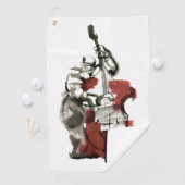 Serviette De Golf Double bassiste (En situation)