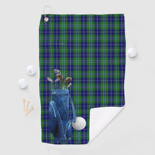 Serviette de golf Douglas Tartan Plaid (En situation)