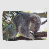Serviette de golf d'ours de koala (Horizontal)