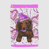 SERVIETTE DE GOLF DOXIE ROUX AUX CHEVEUX LONGS          (Devant)