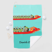 Serviette De Golf Dragon Boat Racing (En situation)