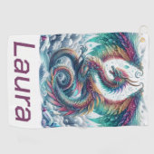 Serviette De Golf Dragon coloré (Horizontal)