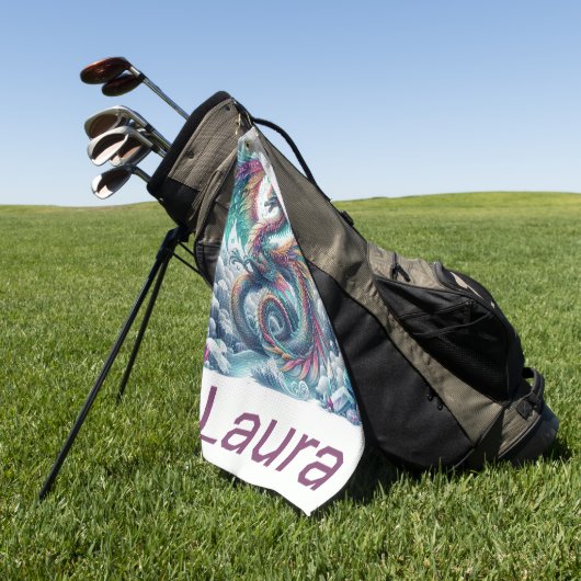 Serviette De Golf Dragon coloré (Vert)
