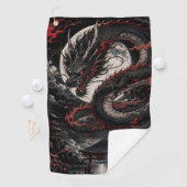 Serviette De Golf Dragon de la Lune de Sang (En situation)