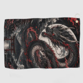 Serviette De Golf Dragon de la Lune de Sang (Horizontal)