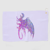 Serviette De Golf Dragon de mosaïque Extraordinaire violet (Horizontal)