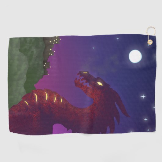 Serviette De Golf Dragon médiéval (Horizontal)
