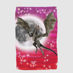 Serviette De Golf Dragon noir - Créature Fantastique Mythique Ciel R