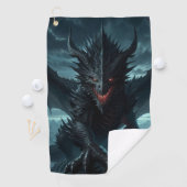 Serviette De Golf Dragon sombre et médiéval (En situation)