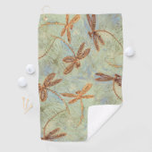 Serviette De Golf Dragonfly Dance Gold Golf Towel (En situation)