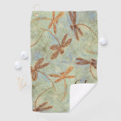 Serviette De Golf Dragonfly Dance Gold Golf Towel (En situation)