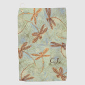 Serviette De Golf Dragonfly Dance Gold Golf Towel (Devant)
