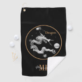Serviette De Golf Dragons & Crystal Dragon Lore /monogrammed Dragon (En situation)
