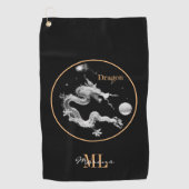 Serviette De Golf Dragons & Crystal Dragon Lore /monogrammed Dragon (Devant)