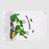 Serviette De Golf Dragons - Joyeux Halloween ! Aujourd'hui je vais c (Horizontal)
