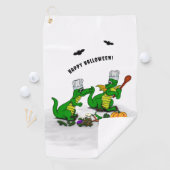 Serviette De Golf Dragons - Joyeux Halloween ! Aujourd'hui je vais c (En situation)