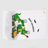 Serviette De Golf Dragons - Joyeux Halloween ! Aujourd'hui je vais c (Horizontal)