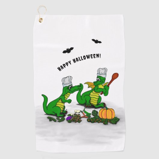 Serviette De Golf Dragons - Joyeux Halloween ! Aujourd'hui je vais c (Devant)