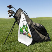 Serviette De Golf Dragons - Joyeux Halloween ! Aujourd'hui je vais c (Vert)