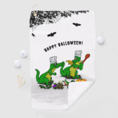 Serviette De Golf Dragons - Joyeux Halloween ! Aujourd'hui je vais c (En situation)
