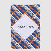 Serviette De Golf Drapeau Aaland et Ålander Carrelé Personnalisé (Devant)