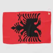 Serviette De Golf Drapeau albanais (Horizontal)