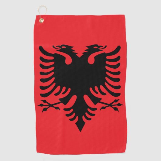 Serviette De Golf Drapeau albanais (Devant)