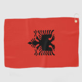 Serviette De Golf Drapeau albanais (Horizontal)