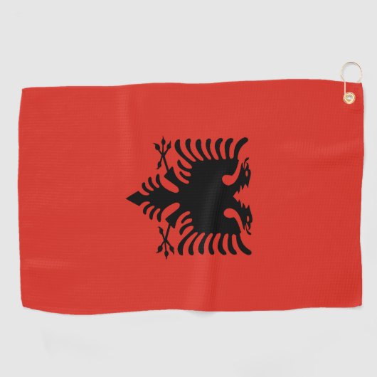 Serviette De Golf Drapeau albanais (Horizontal)