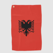 Serviette De Golf Drapeau albanais (Devant)