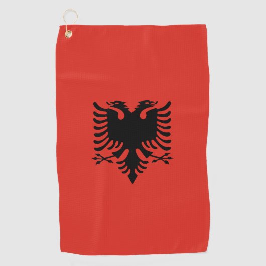 Serviette De Golf Drapeau albanais (Devant)