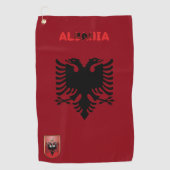 Serviette De Golf Drapeau albanais (Devant)