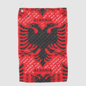 Serviette De Golf drapeau albanais motif 2 (Devant)